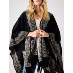 Cape cachemire Tima NOIR_BEIGE