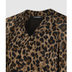 LEOPARD AOP CHIFFON MIDI DRESS