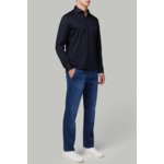 Polo En Jersey De Coton Pima Regular Fit Manches Longues