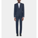 Veste De Costume En Laine Bleu Marine Homme