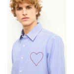 Chemise Manches Longues Cœur Brodé