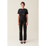 Pantalon sequins brodés noir