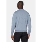 Pull Col Rond Bleu Clair En Laine Mérinos