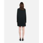 Robe Noire Courte Avec Plissage Femme