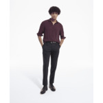 Chemise Slim Decintree Unie Patte De Boutonnage Cachee