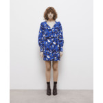 Robe Portefeuille Courte Imprimée En Soie Femme