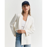 Pinstriped Linen Club Blazer