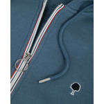 Sweat bleu zip tricolore