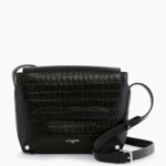Sac bandoulière Justine en cuir effet croco