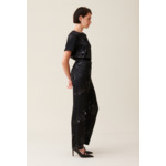 Pantalon sequins brodés noir