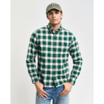 Chemise regular fit à chevrons et motif carreaux