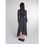 Robe mi-longue à pois