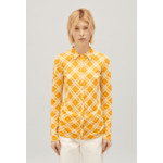 Cardigan carreaux jaune