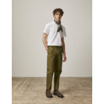 Pantalon cargo ignacio en canvas de coton uni kaki