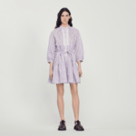 Robe courte à rayures