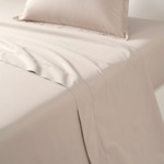 Desforges - Drap plat en percale de coton ecru, Alcove