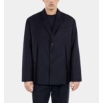 Blazer Style Kimono À Rayures Bleu Homme