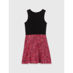 Robe courte 2-en-1 en tweed