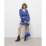 Robe Portefeuille Courte Imprimée En Soie Femme