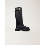 Bottes en cuir à boucle