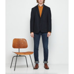 Veste seule Heaton en flanelle Navy