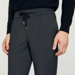 Pantalon droit élastiqué