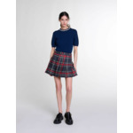 Pull court en maille avec strass