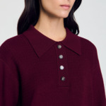 Pull torsadé à col polo