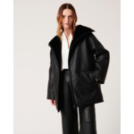 Manteau Maya Noir en cuir