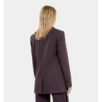Veste Tailleur En Laine Marron Femme