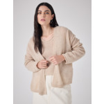 GILET COL V ML OEDIPE BEIGE_CHINE
