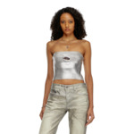 Top tube métallisé avec logo en métal