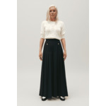 Pantalon plissé ample bleu marine