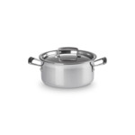 Faitout bas Inox Classique avec couvercle