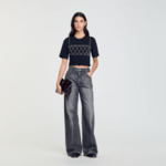 T-shirt court strassé