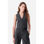 Gilet De Costume Denso En Laine Mélangée