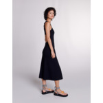 Robe longue en maille à découpes