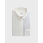 Fun shirt william col américain avec poche poitrine en oxford gratté ecru