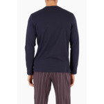 Pyjama long en maille pour homme - marine/stampa righe