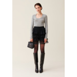 Jupe courte noire volants