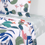 Olivier Desforges - Drap plat en percale de coton multicouleurs, Ylang