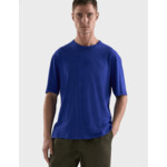 T-shirt Benny en coton et lin bleu