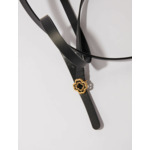 Ceinture fine en cuir double tour