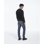 Pantalon 5 Poches Slim En Denim Bleu Delave Homme
