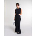 Robe longue en maille côtelée