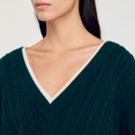 Pull 2 en 1 en maille torsadée