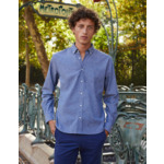 Chemise Gaston Contemporaine en coton recyclé bleu