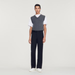 Pantalon en laine mélangée