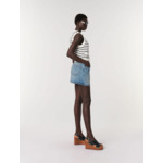 Cardigan sans manches à rayures