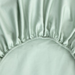 Lacoste - Drap housse en satin de coton lavé vert, L Songe